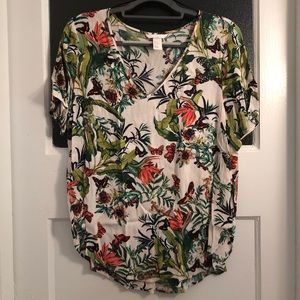 Tropical Print Blouse